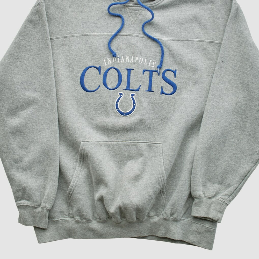 Fanatics Indianapolis Colts NFL 2000s Hooded Pullover Sweatshirt Heather Gray Vintage