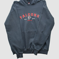 Fanatics Atlanta Falcons NFL 2000s Hooded Pullover Sweatshirt Black Vintage