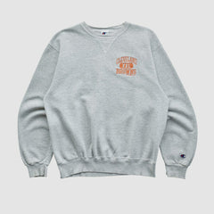 Fanatics Cleveland Browns Champion 90s Pullover Sweatshirt Heather Gray Vintage