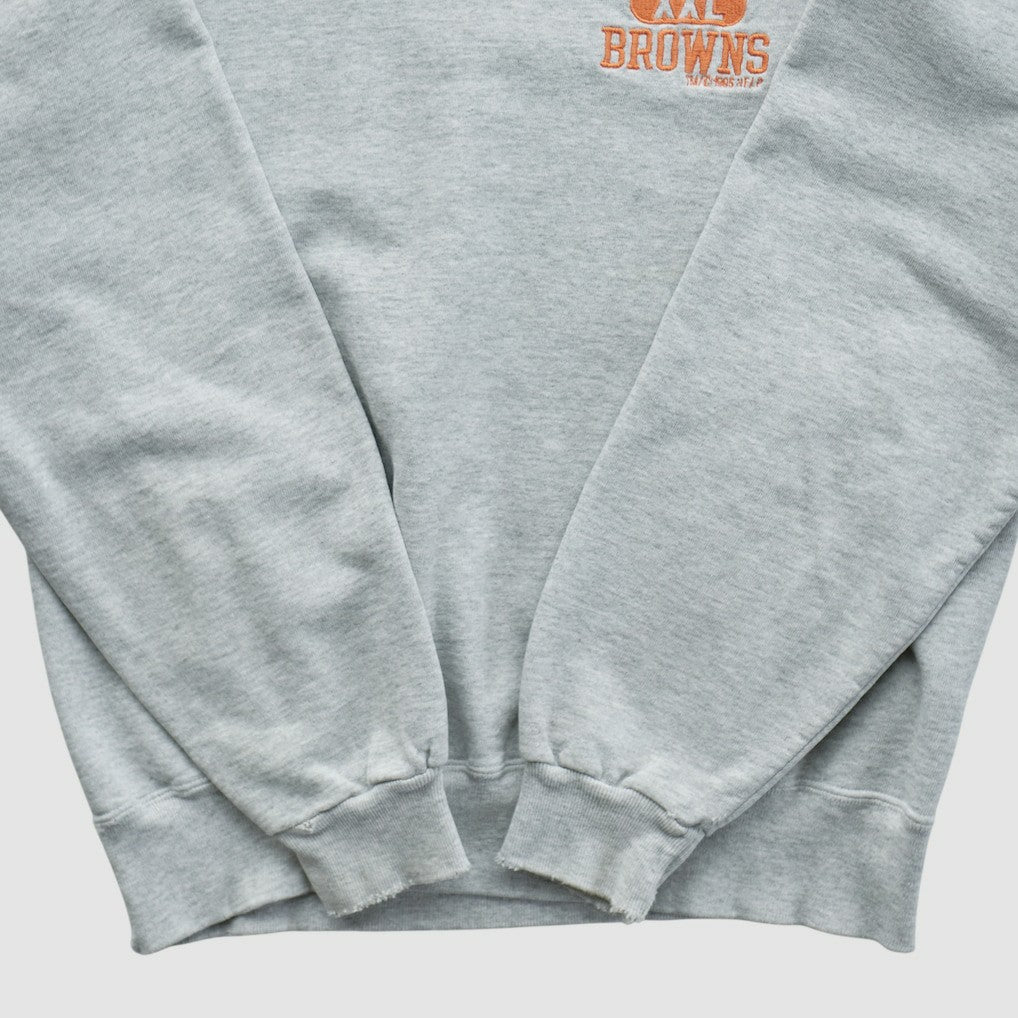 Fanatics Cleveland Browns Champion 90s Pullover Sweatshirt Heather Gray Vintage