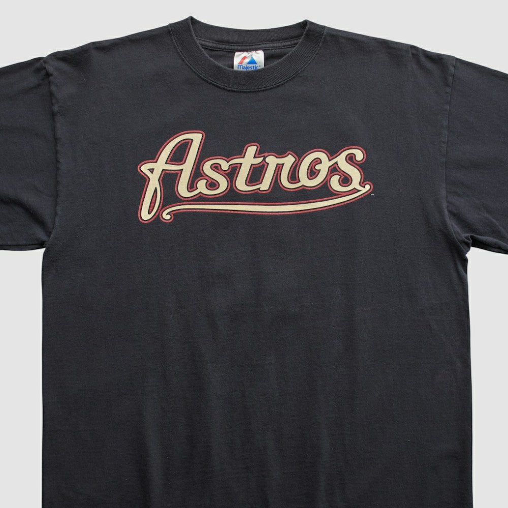 Houston Astros Majestic 2000s T-shirt - Black - Vintage - Fanatics Lifestyle