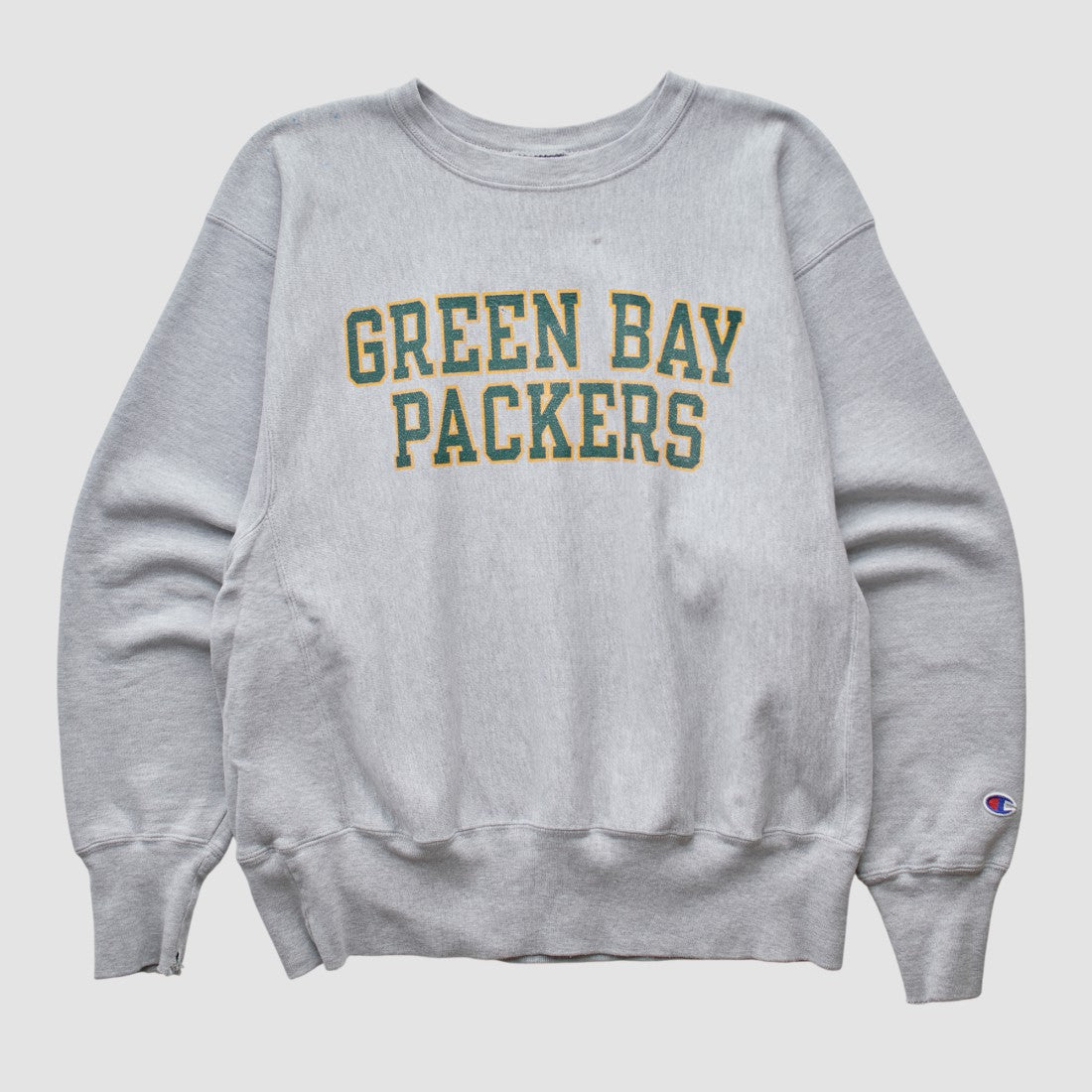 Fanatics Green Bay Packers Champion 2000s Pullover Sweatshirt Heather Gray Vintage