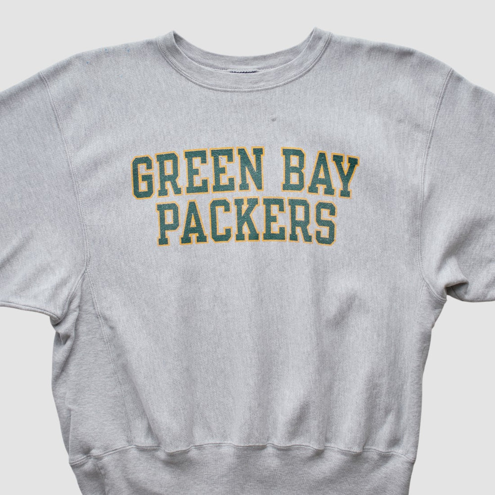 Fanatics Green Bay Packers Champion 2000s Pullover Sweatshirt Heather Gray Vintage