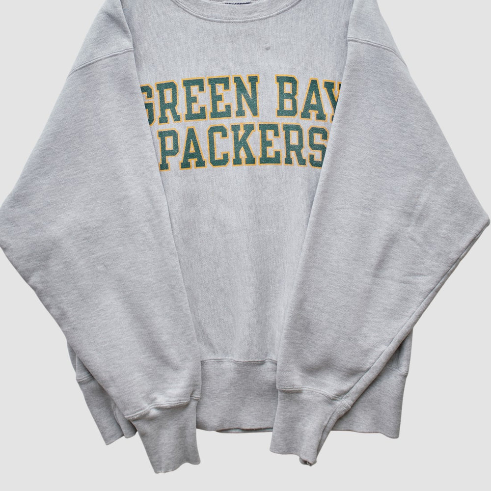 Fanatics Green Bay Packers Champion 2000s Pullover Sweatshirt Heather Gray Vintage