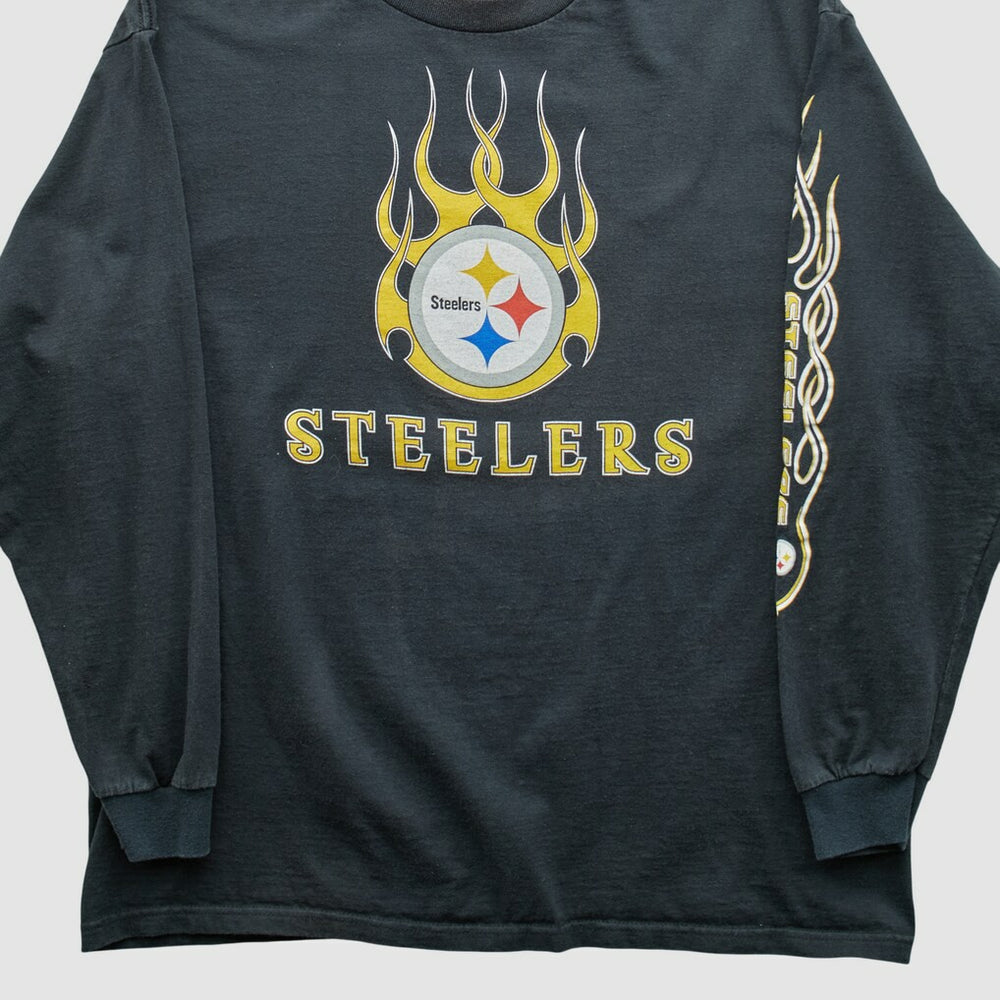 Fanatics Pittsburgh Steelers NFL 2000s Long Sleeve T-shirt Black Vintage