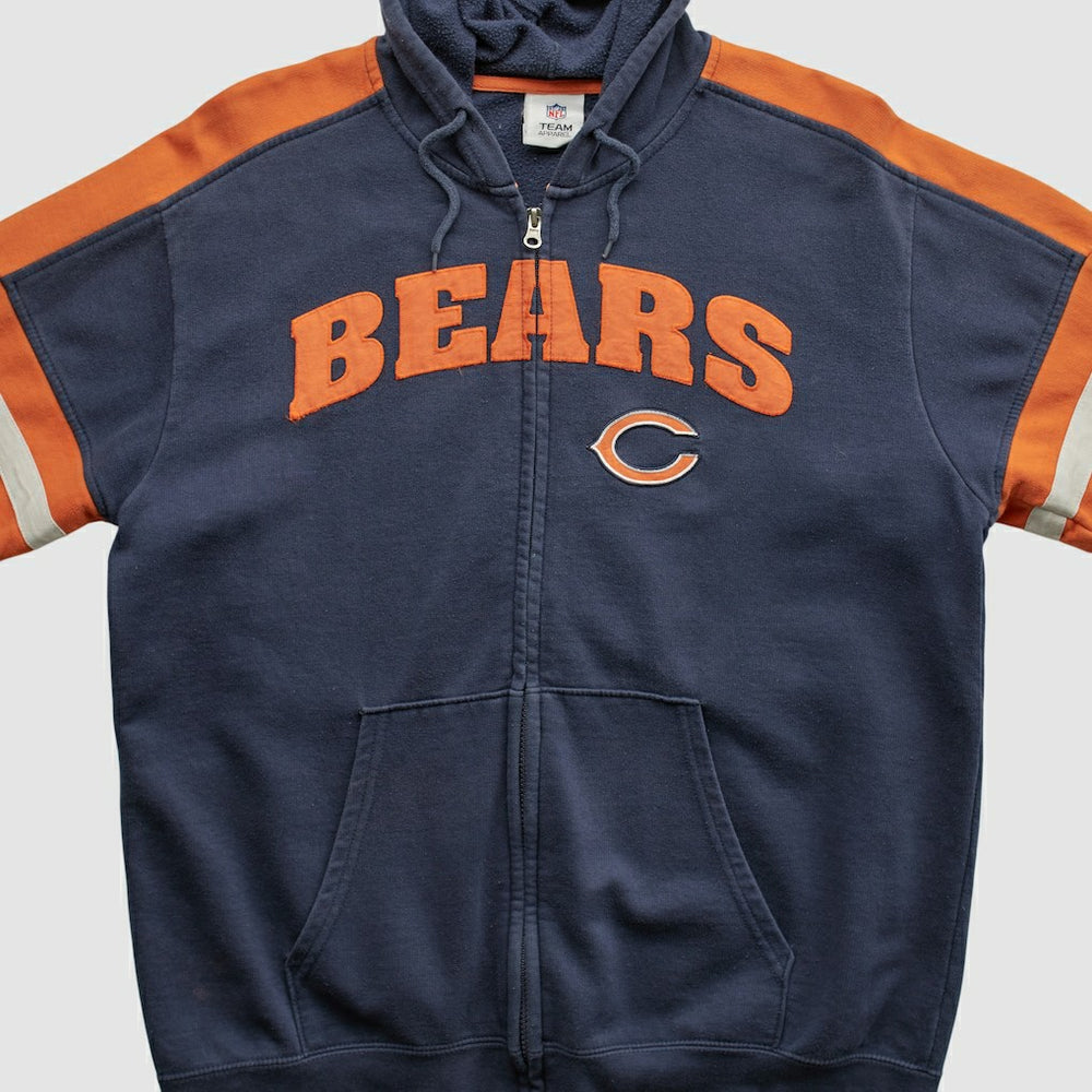 Fanatics Chicago Bears NFL 2010s Hooded Full Zip Sweatshirt Navy Vintage