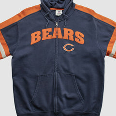 Fanatics Chicago Bears NFL 2010s Hooded Full Zip Sweatshirt Navy Vintage
