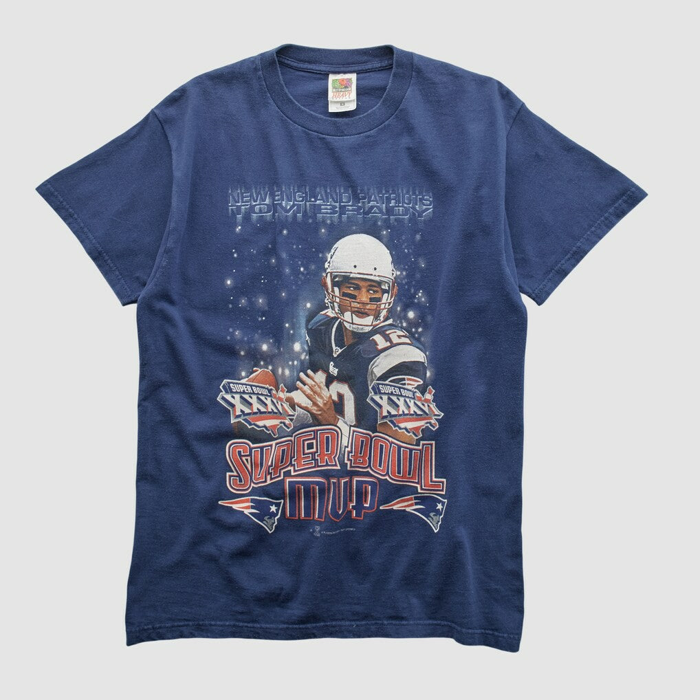 Fanatics Super Bowl MVP Fruit of The Loom 2002 T-shirt Navy Vintage
