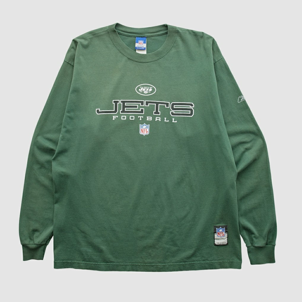 Fanatics New York Jets Reebok 2000s Long Sleeve T-shirt Green Vintage