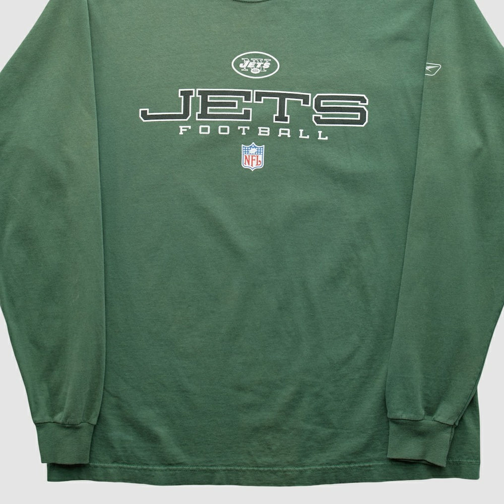 Fanatics New York Jets Reebok 2000s Long Sleeve T-shirt Green Vintage