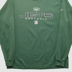 Fanatics New York Jets Reebok 2000s Long Sleeve T-shirt Green Vintage