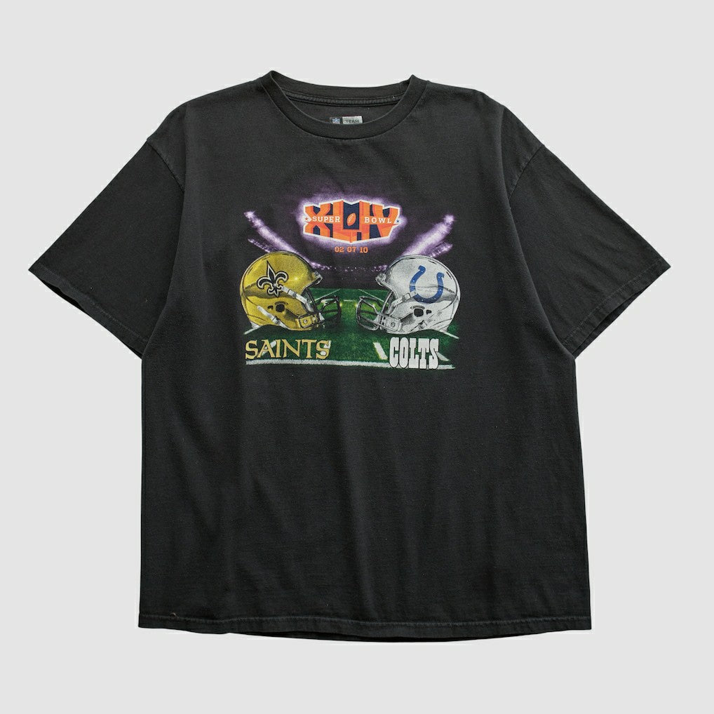 Fanatics Super Bowl XLIV NFL 2010 T-shirt Black Vintage
