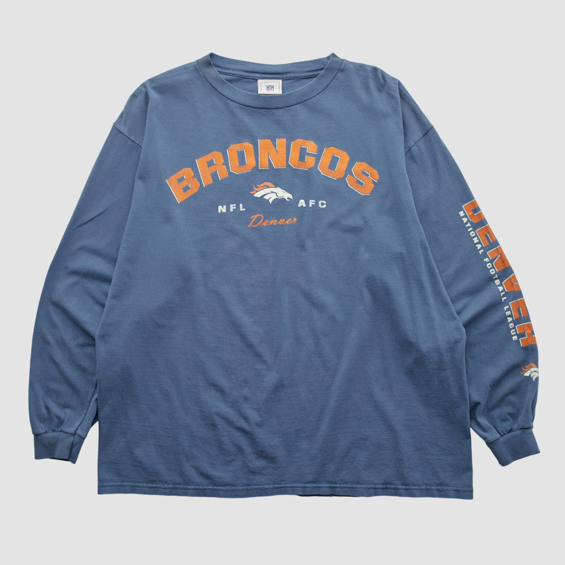 Fanatics Denver Broncos NFL 2000s Long Sleeve T-shirt Blue Vintage