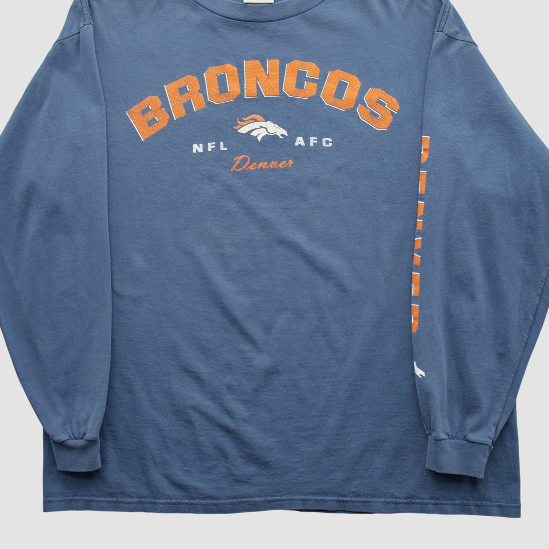 Fanatics Denver Broncos NFL 2000s Long Sleeve T-shirt Blue Vintage