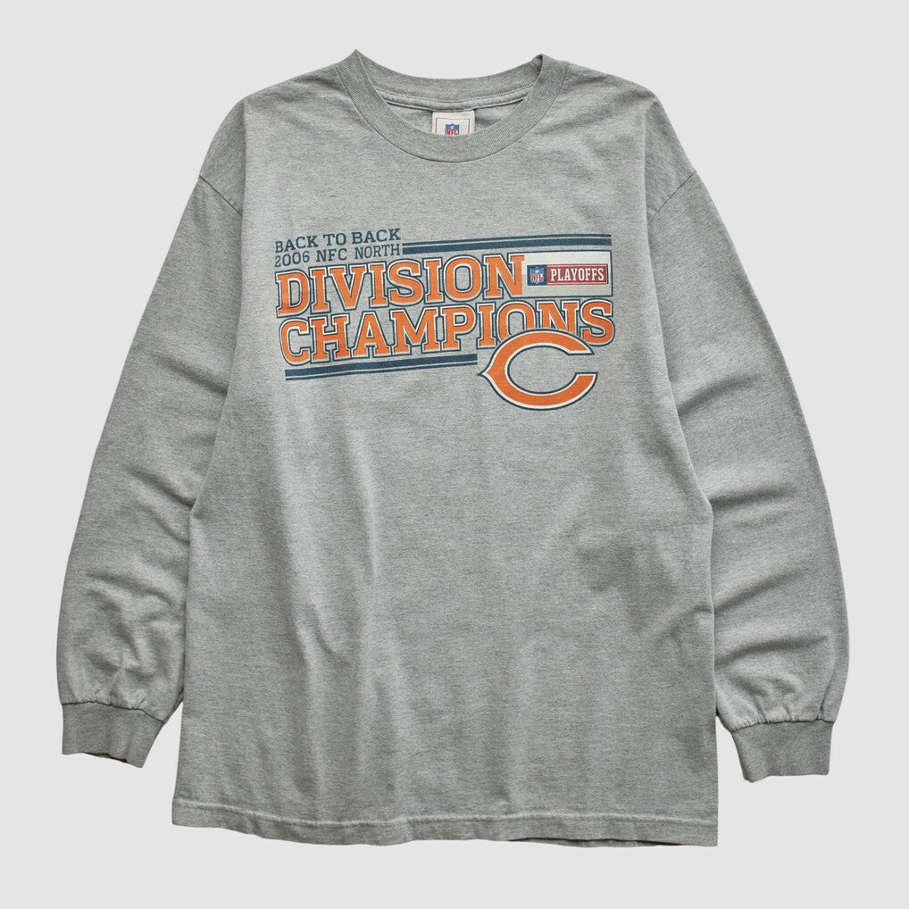 Fanatics Division Champions NFL 2006 Long Sleeve T-shirt Heather Gray Vintage