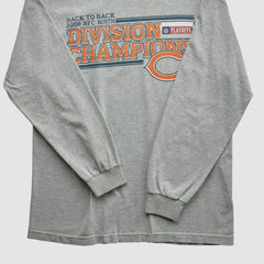 Fanatics Division Champions NFL 2006 Long Sleeve T-shirt Heather Gray Vintage