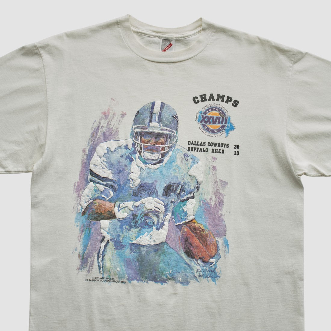 Fanatics Dallas Cowboys Jerzees 1993 T-shirt White Vintage
