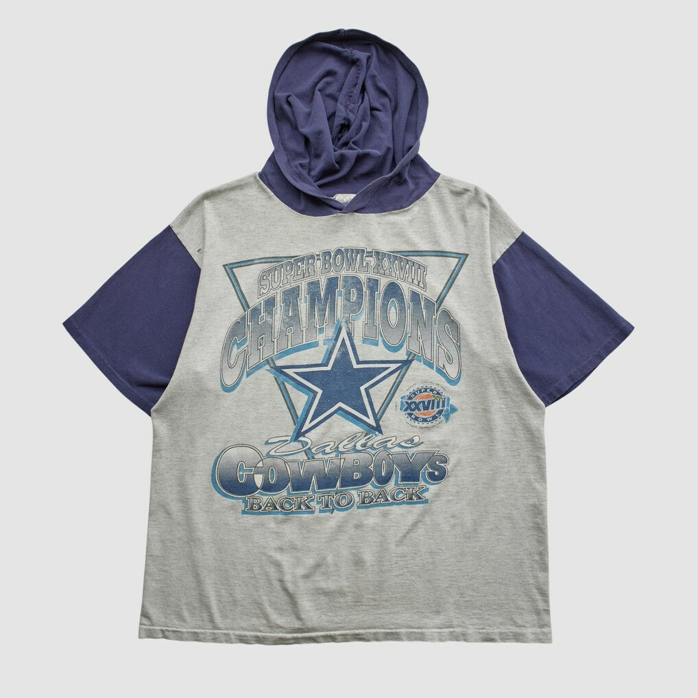 Fanatics Super Bowl XXVIII Mendez Sportswear 1994 Hooded T-shirt Heather Gray Vintage