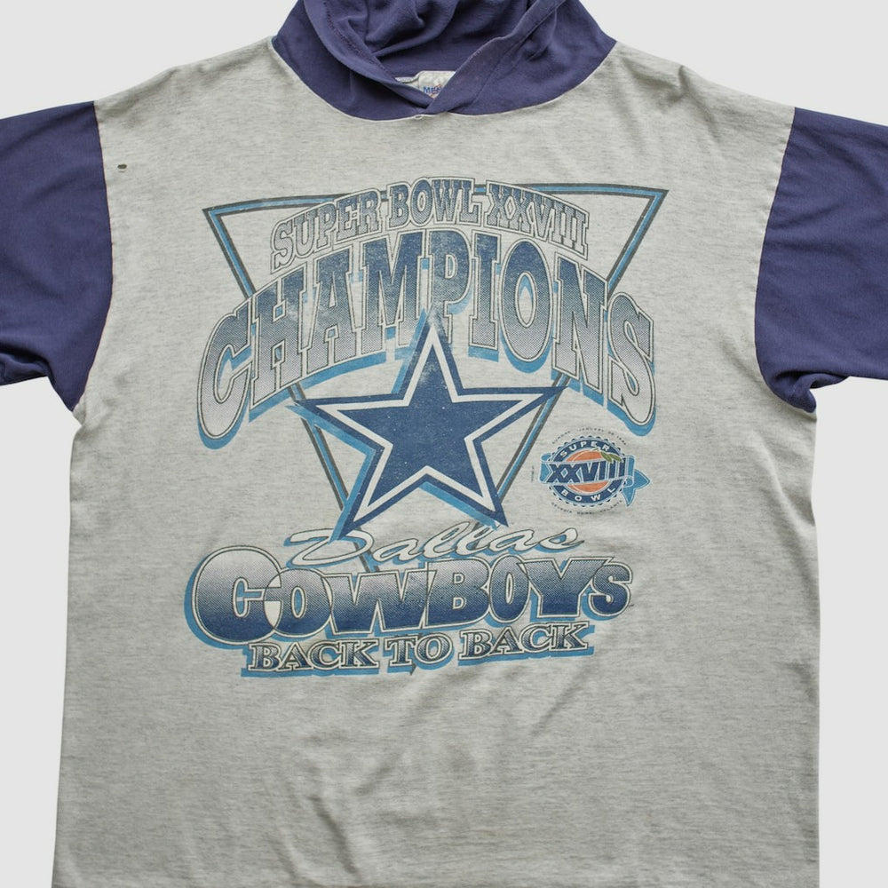 Fanatics Super Bowl XXVIII Mendez Sportswear 1994 Hooded T-shirt Heather Gray Vintage