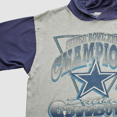 Fanatics Super Bowl XXVIII Mendez Sportswear 1994 Hooded T-shirt Heather Gray Vintage