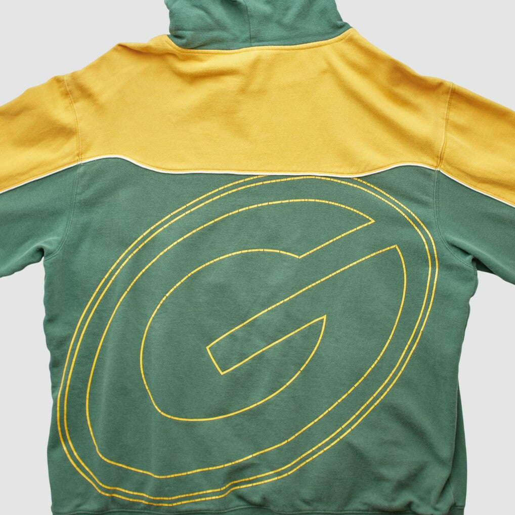 Fanatics Green Bay Packers Reebok 2010s Hooded Pullover Sweatshirt Green Vintage