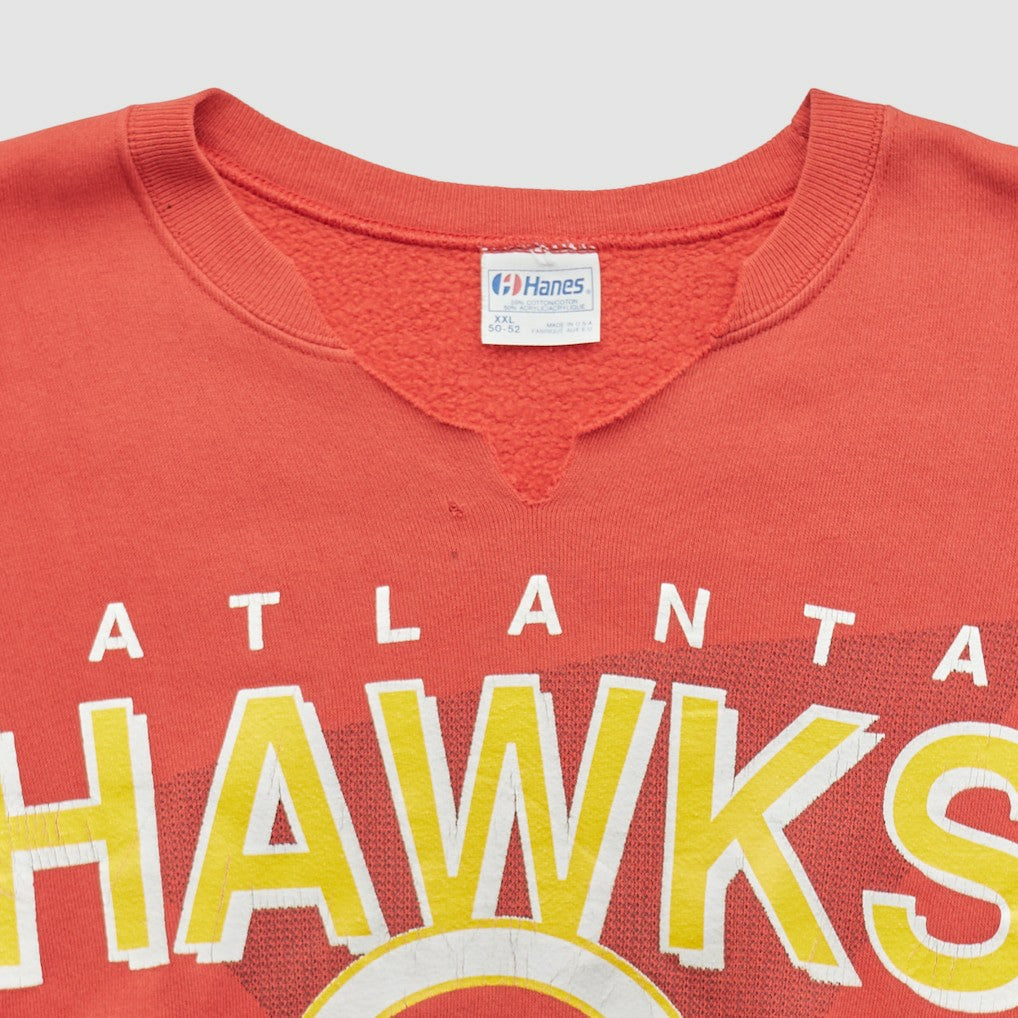 Atlanta Hawks Hanes 90s Pullover Sweatshirt Red Vintage | Vintage discount