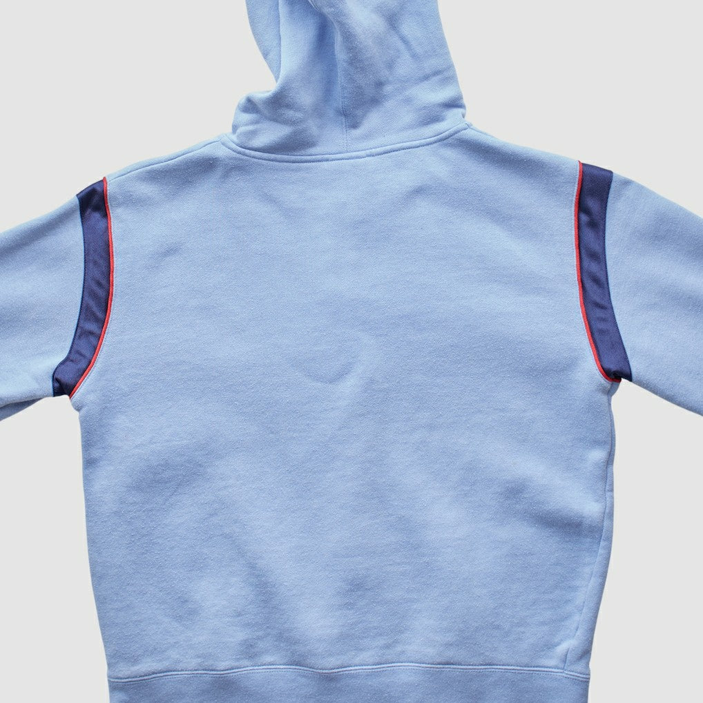 Fanatics New England Patriots Reebok 2000s Hooded Full Zip Sweatshirt Light Blue Vintage