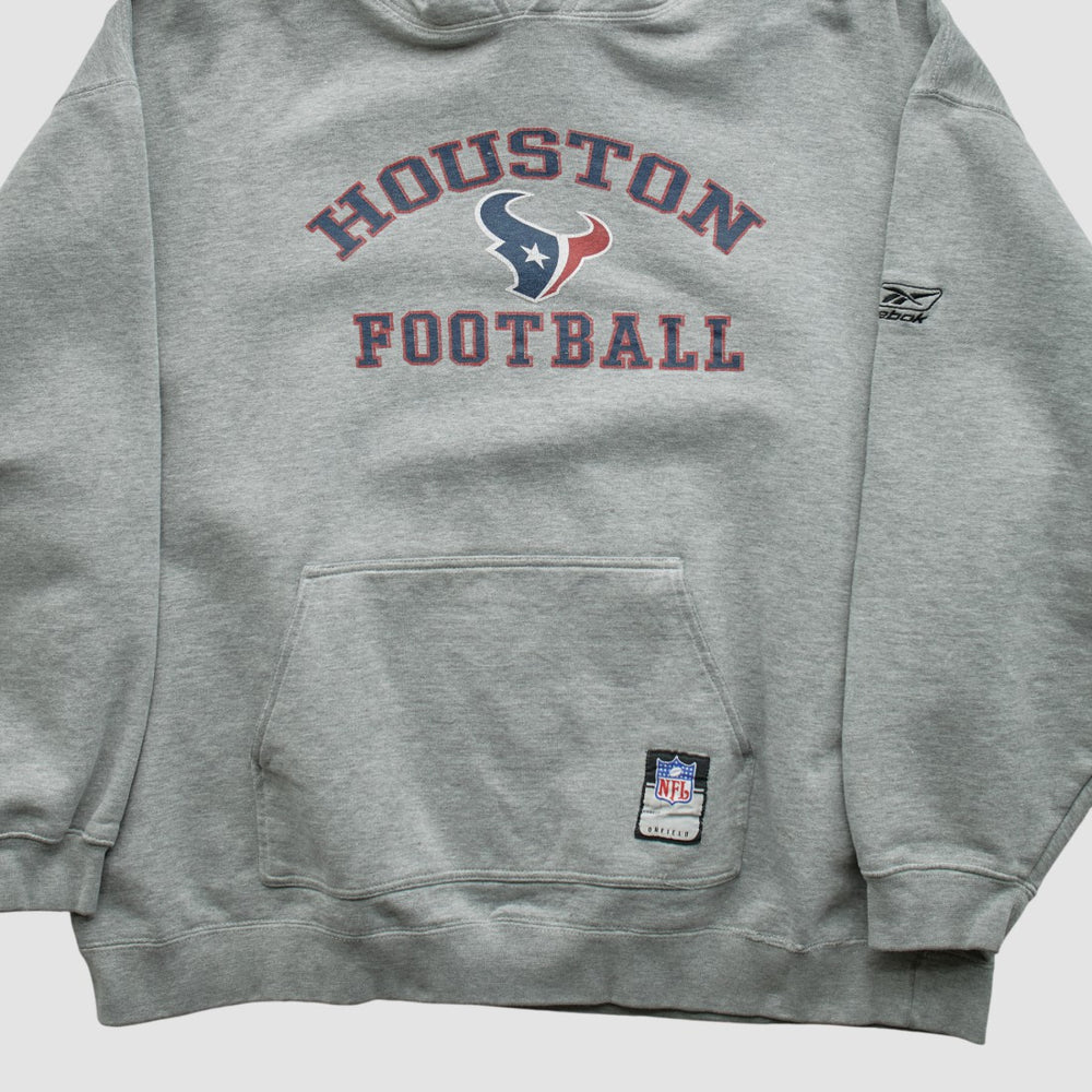 Fanatics Houston Texans NFL 2000s Hooded Pullover Sweatshirt Heather Gray Vintage