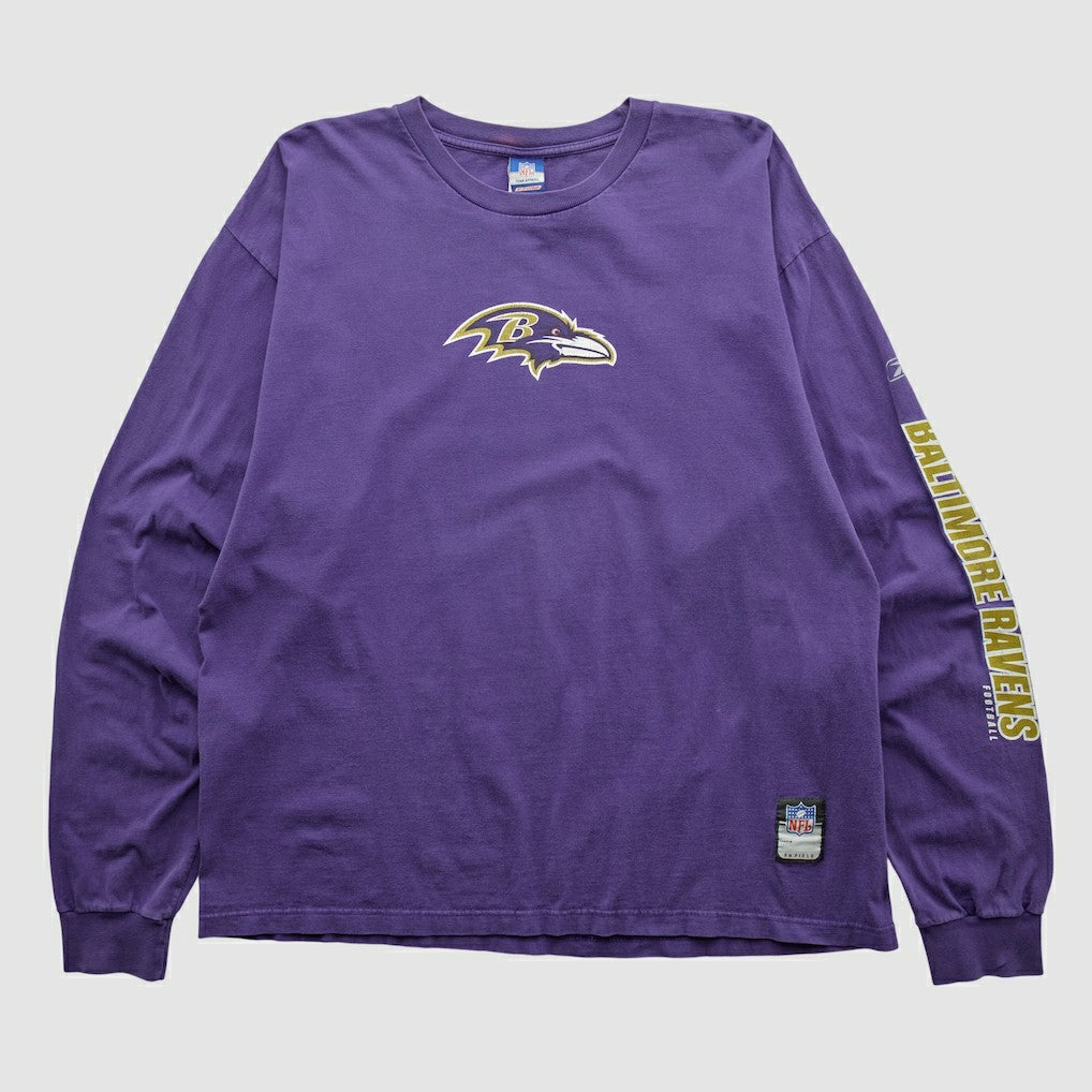 Fanatics Baltimore Ravens Reebok 2000s Long Sleeve T-shirt Purple Vintage