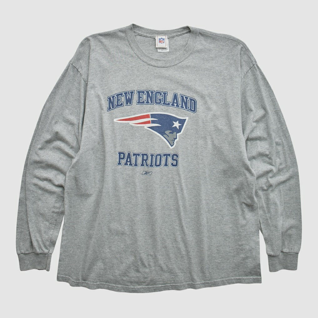 Fanatics New England Patriots NFL 2000s Long Sleeve T-shirt Heather Gray Vintage