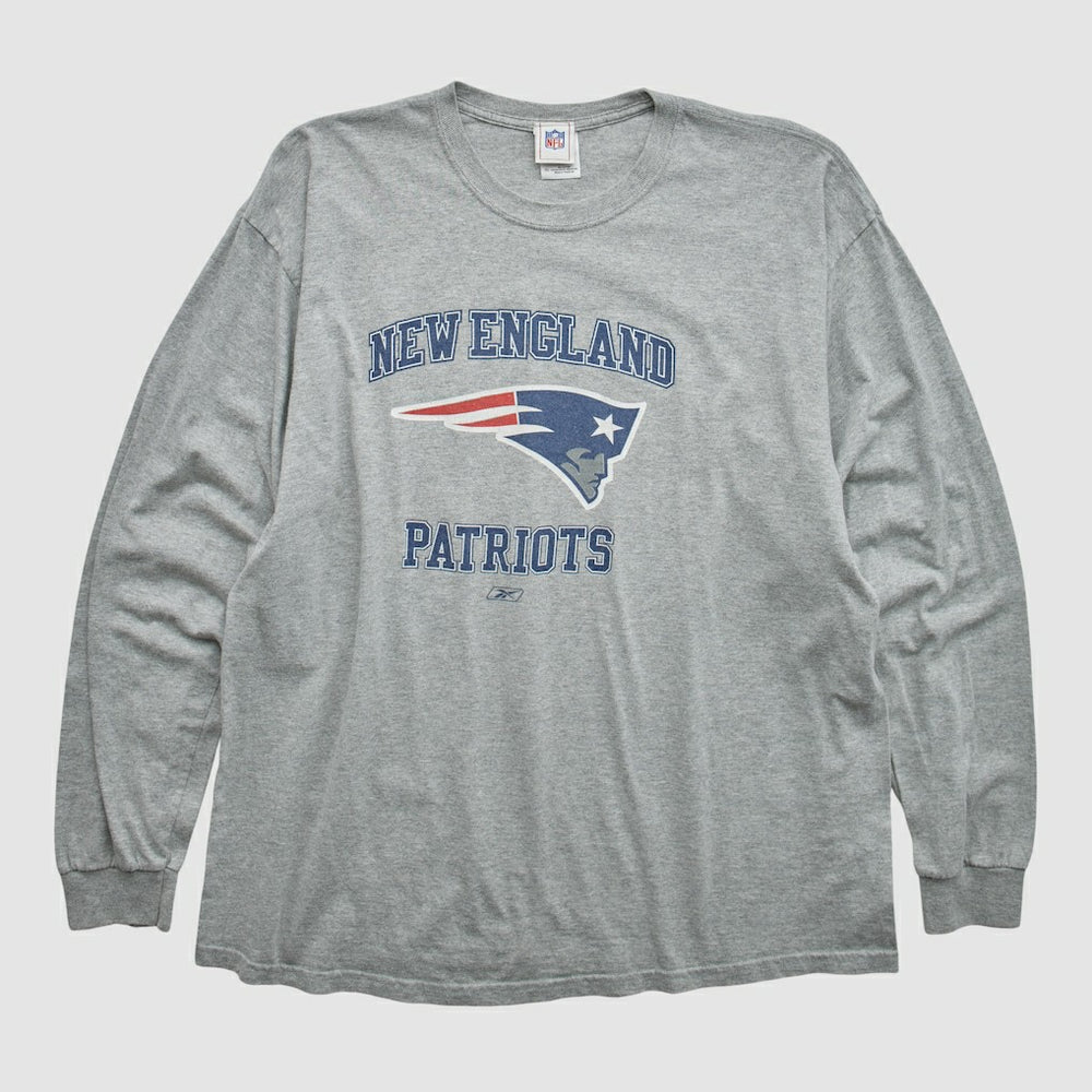 Fanatics New England Patriots NFL 2000s Long Sleeve T-shirt Heather Gray Vintage