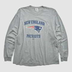 Fanatics New England Patriots NFL 2000s Long Sleeve T-shirt Heather Gray Vintage