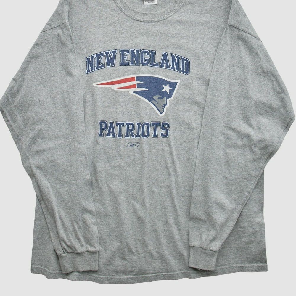Fanatics New England Patriots NFL 2000s Long Sleeve T-shirt Heather Gray Vintage