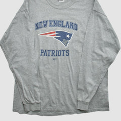 Fanatics New England Patriots NFL 2000s Long Sleeve T-shirt Heather Gray Vintage