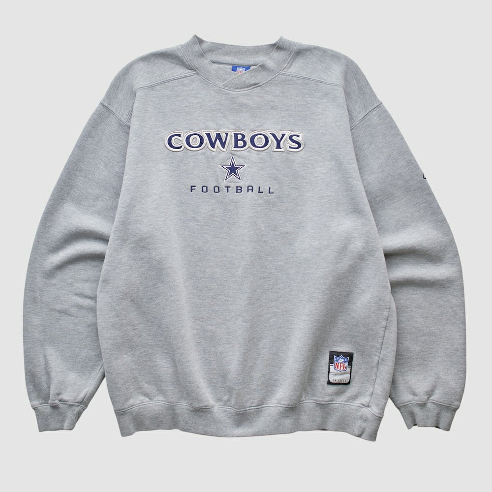 Fanatics Dallas Cowboys Reebok 2000s Pullover Sweatshirt Heather Gray Vintage