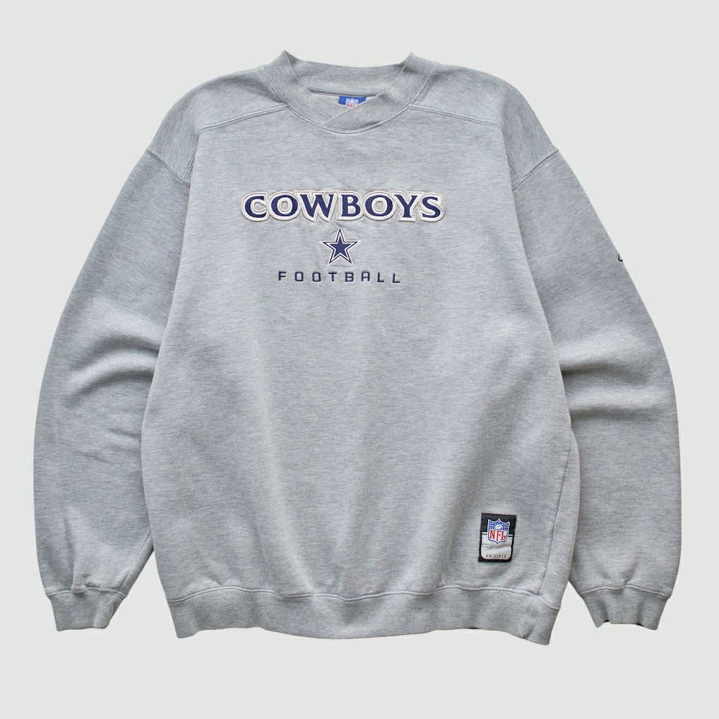 Fanatics Dallas Cowboys Reebok 2000s Pullover Sweatshirt Heather Gray Vintage