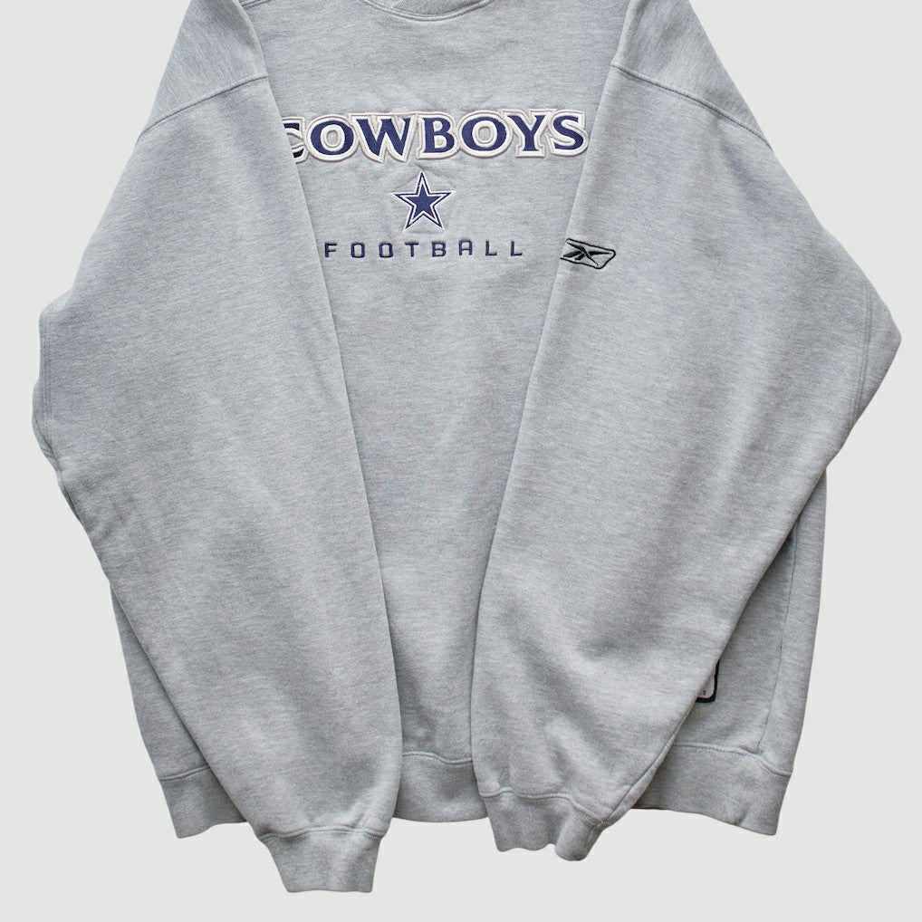 Fanatics Dallas Cowboys Reebok 2000s Pullover Sweatshirt Heather Gray Vintage