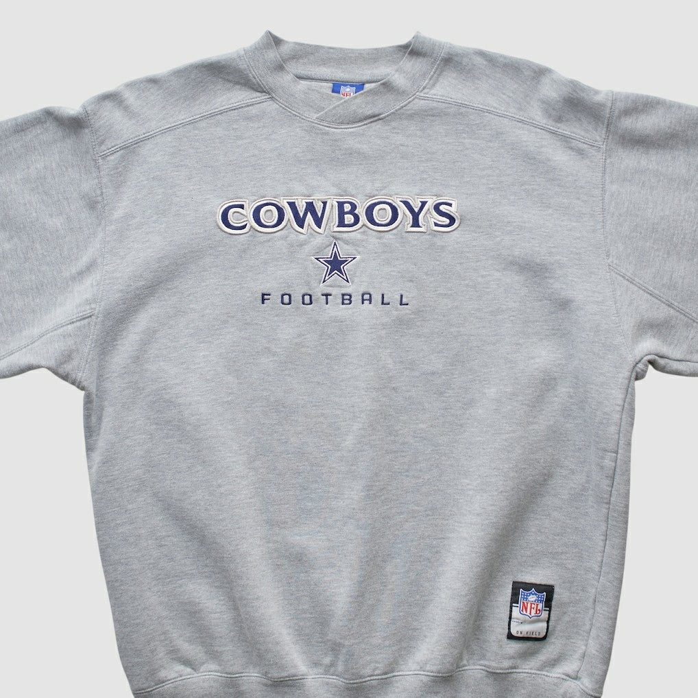 Fanatics Dallas Cowboys Reebok 2000s Pullover Sweatshirt Heather Gray Vintage