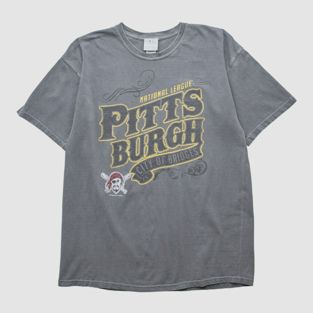 Pittsburgh Pirates Genuine Merchandise 2000s T-shirt - Gray - Vintage - Fanatics Online