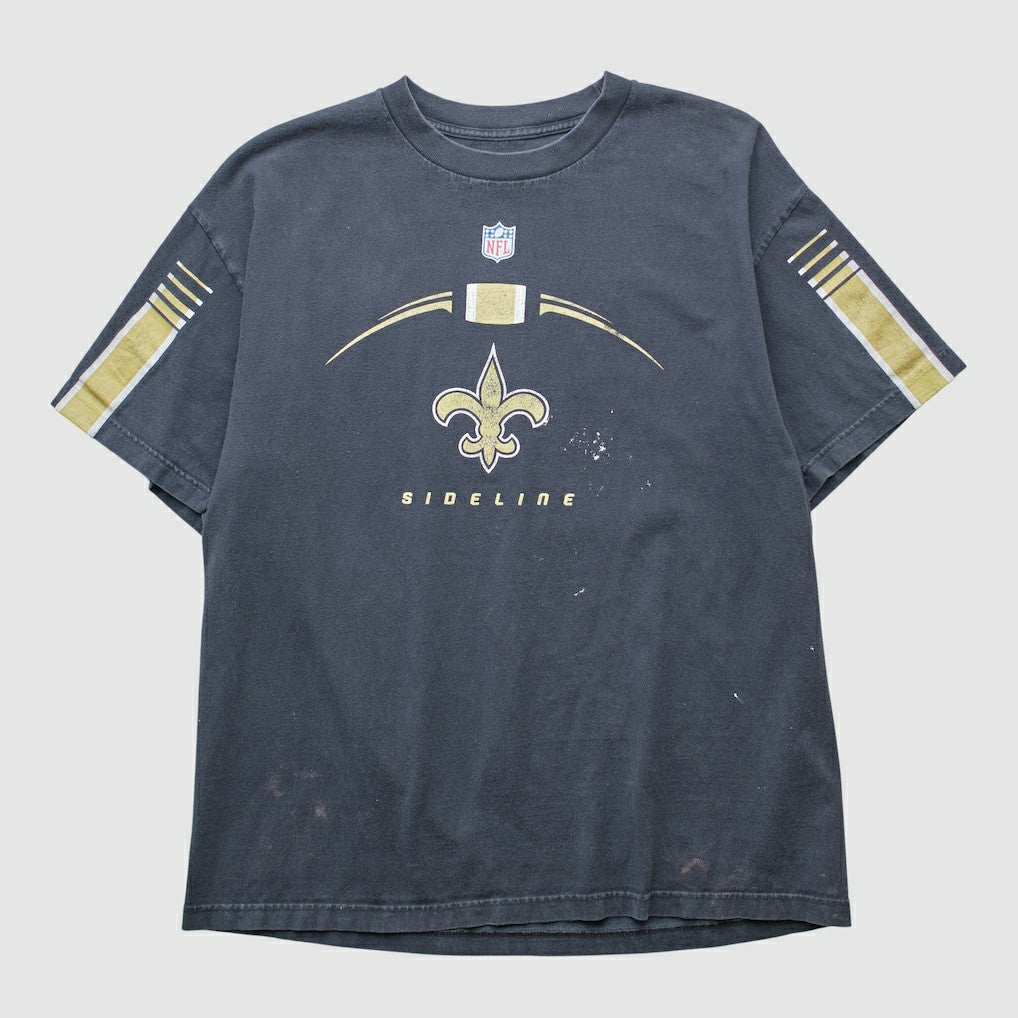 Fanatics New Orleans Saints Reebok 2000s T-shirt Black Vintage