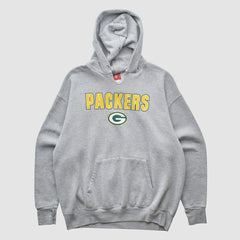 Fanatics Green Bay Packers NFL 2000s Hooded Pullover Sweatshirt Heather Gray Vintage