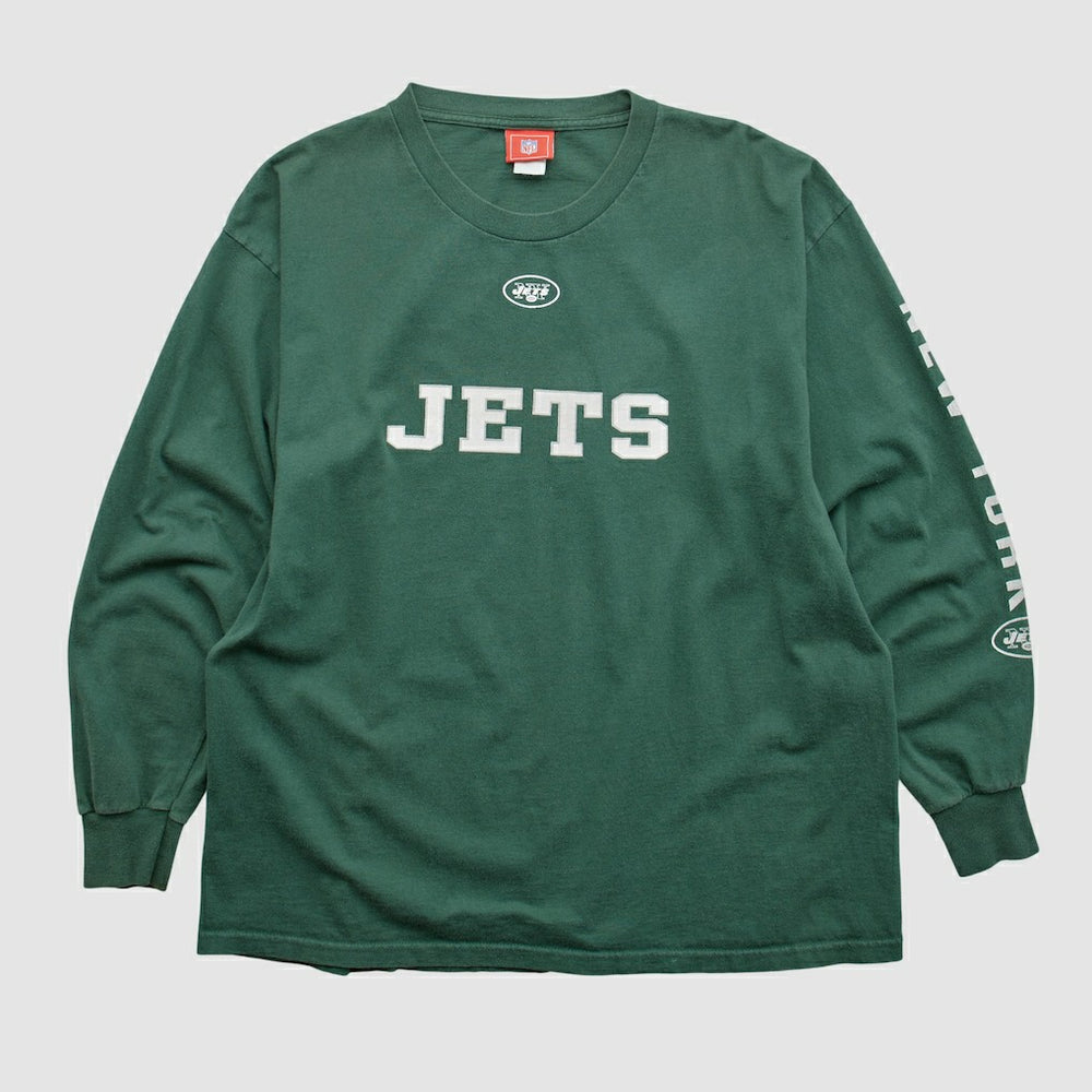Fanatics New York Jets NFL 2000s Long Sleeve T-shirt Green Vintage