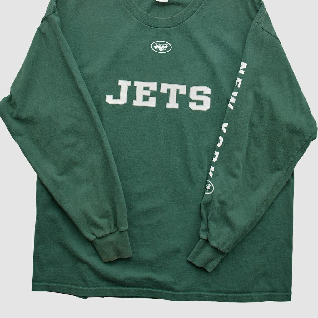 Fanatics New York Jets NFL 2000s Long Sleeve T-shirt Green Vintage