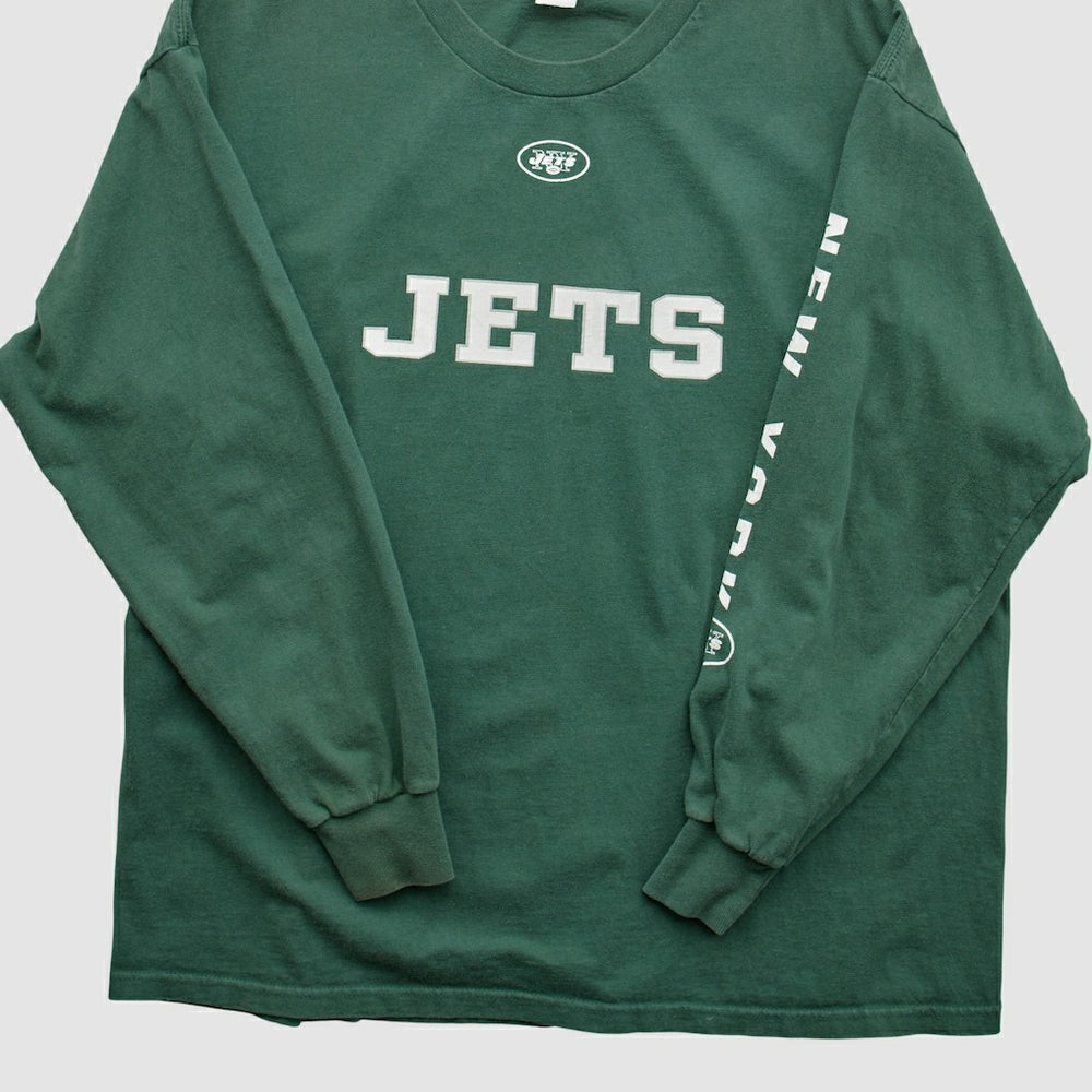 Fanatics New York Jets NFL 2000s Long Sleeve T-shirt Green Vintage