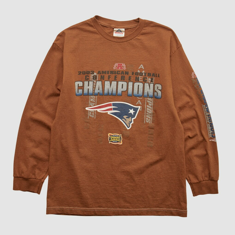 Fanatics New England Patriots Alstyle 2003 Long Sleeve T-shirt Clay Vintage