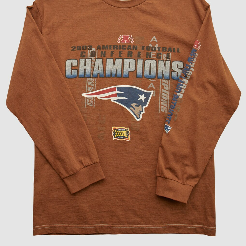 Fanatics New England Patriots Alstyle 2003 Long Sleeve T-shirt Clay Vintage