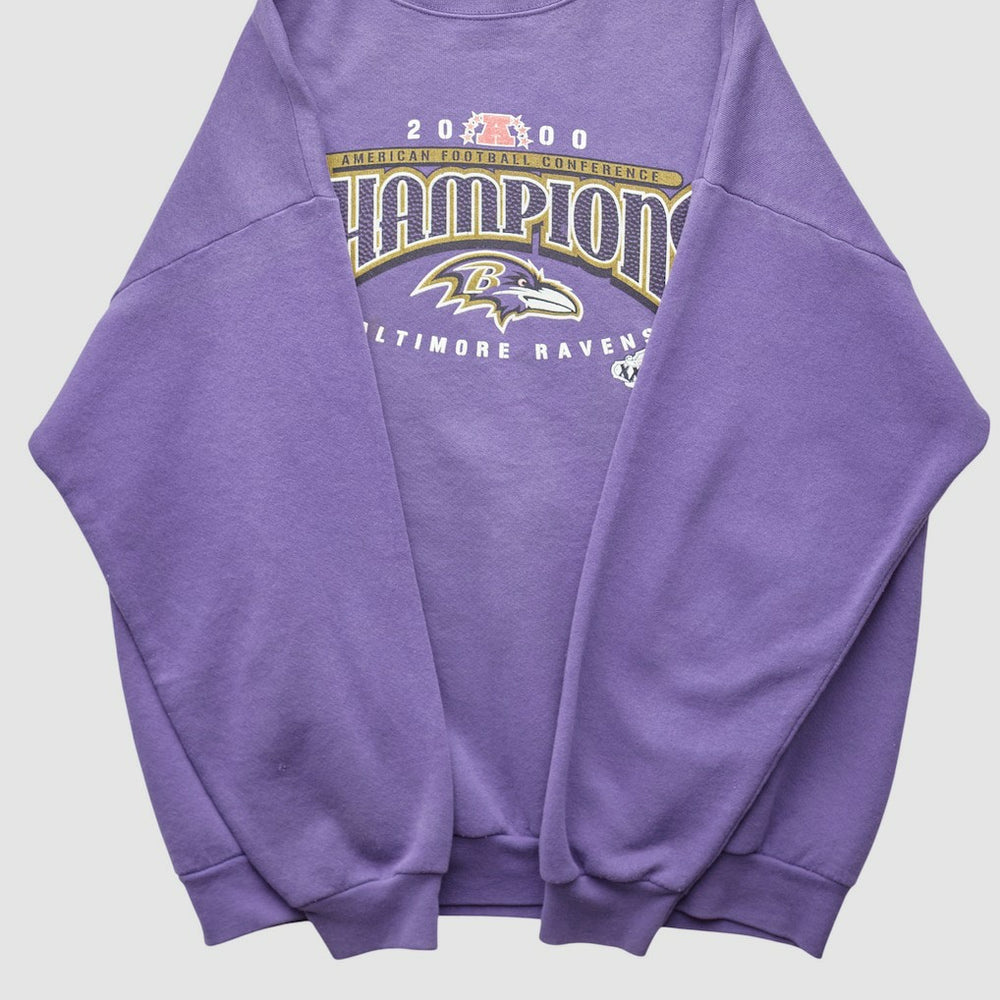 Fanatics Baltimore Ravens Tultex 2000 Pullover Sweatshirt Purple Vintage