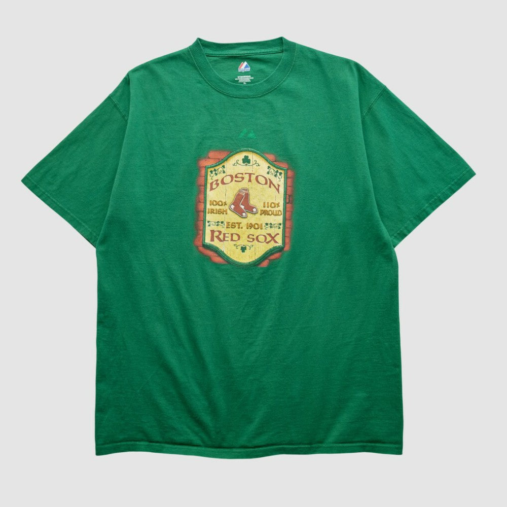 Boston Red Sox Majestic 2000s T-shirt - Green - XVintage - Fanatics Online
