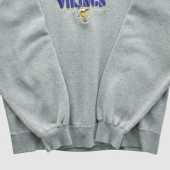 Fanatics Minnesota Vikings Majestic 2000s Pullover Sweatshirt Heather Gray Vintage