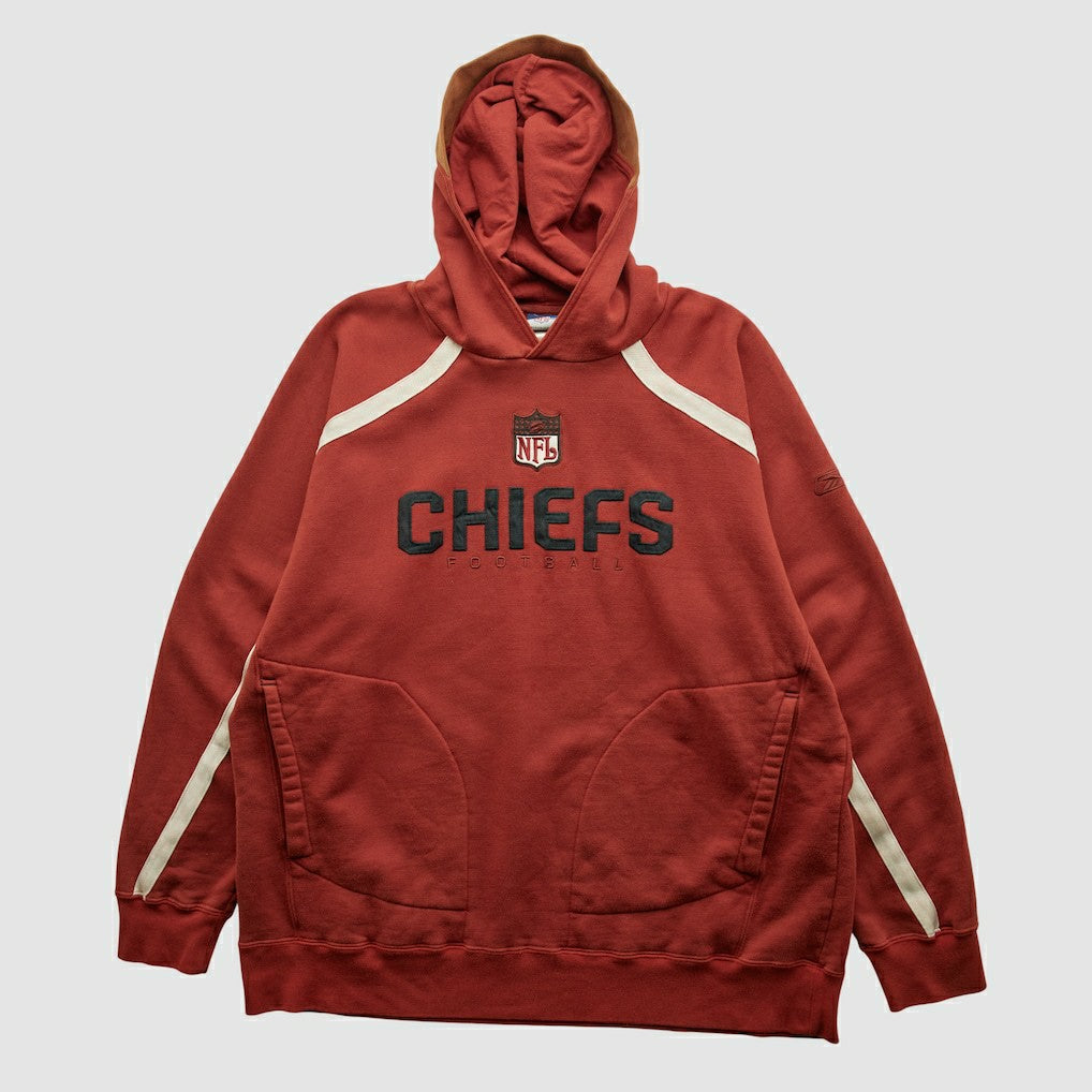 Fanatics Kansas City Chiefs Reebok 2000s Hooded Pullover Sweatshirt Red Vintage